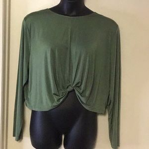 ASOS Curve Crop Top/Flare pant Set